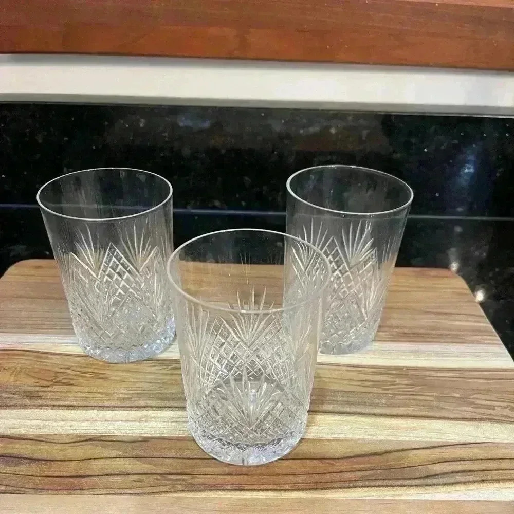 Monika by Zawiercir set of 3 vintage rock glasses, MCM whiskey glasses
